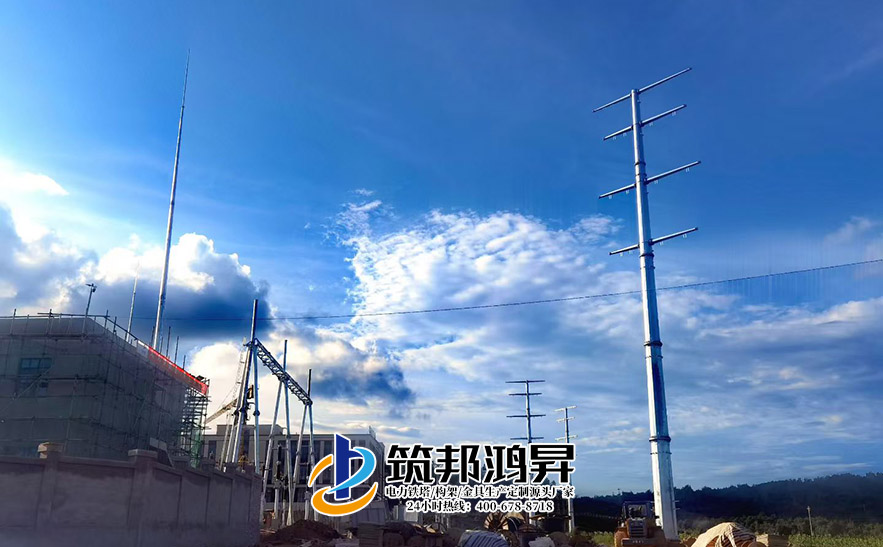 云南曲靖广储电力铁塔，钢管杆塔